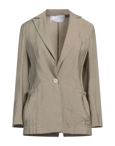 Nenette Tous Les Jours Woman Blazer Sage Green Size 4 Viscose, Polyamide In Gray