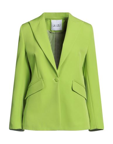 La.lolì La. Lolì Woman Blazer Acid Green Size 8 Polyester, Elastane