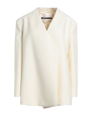 Jil Sander Woman Suit Jacket Cream Size 0 Virgin Wool, Polyamide In White