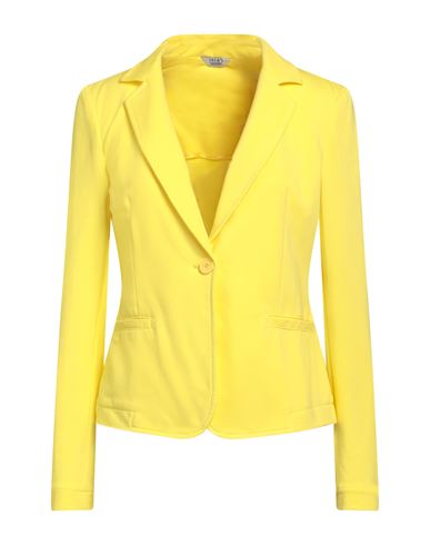 Liu •jo Woman Blazer Yellow Size 6 Cotton, Elastane