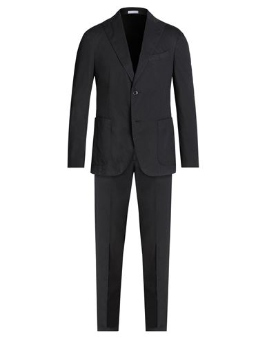 Boglioli Man Suit Black Size 38 Cotton, Elastane, Cupro