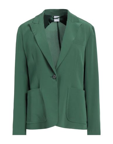 Aspesi Woman Blazer Green Size 10 Silk