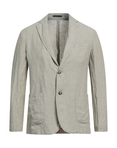 Cruna Man Suit Jacket Khaki Size 36 Linen In Beige