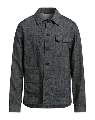Cruna Man Shirt Black Size 38 Linen, Cotton, Elastane
