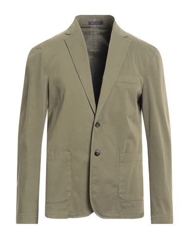 Cruna Man Suit Jacket Military Green Size 44 Cotton