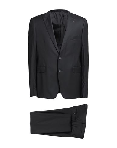 Tagliatore Man Suit Black Size 40 Virgin Wool, Viscose, Elastane