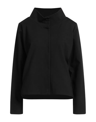 European Culture Woman Sweatshirt Black Size S Viscose, Polyamide, Elastane