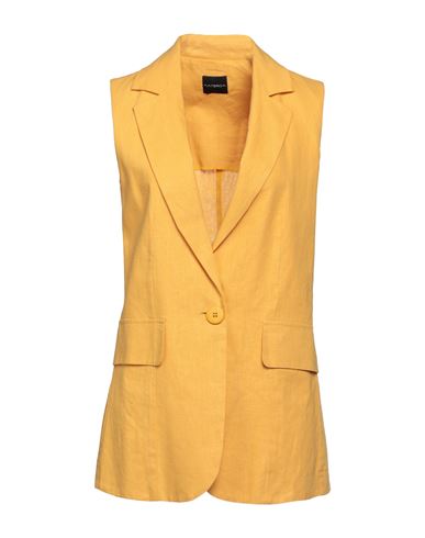Materica Woman Blazer Ocher Size 8 Linen, Viscose In Yellow