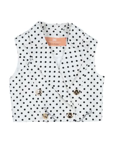 Elisabetta Franchi Babies'  Toddler Girl Suit Jacket Ivory Size 6 Cotton In White