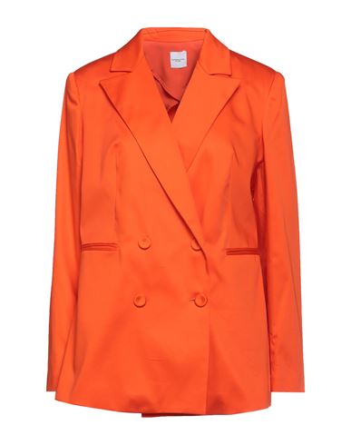 Eleonora Stasi Woman Blazer Orange Size 6 Cotton, Elastane