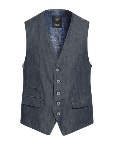 Bugatti Man Tailored Vest Midnight Blue Size 44 Cotton, Elastane