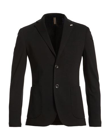 Exte Man Blazer Black Size 46 Rayon, Nylon, Elastane