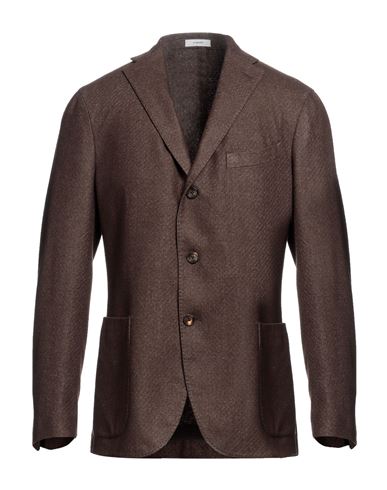 Boglioli Man Suit Jacket Dark Brown Size 40 Virgin Wool, Polyester