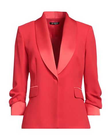 Camilla  Milano Camilla Milano Woman Suit Jacket Red Size 4 Polyester