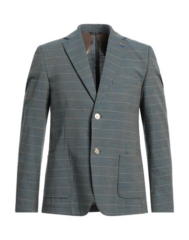 Grey Daniele Alessandrini Man Suit Jacket Blue Size 40 Cotton