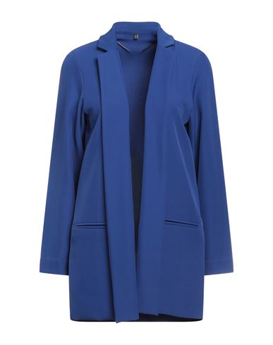 Ottod'ame Woman Blazer Bright Blue Size 10 Polyester, Elastane