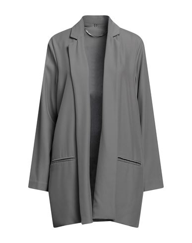 Ottod'ame Woman Blazer Lead Size 8 Polyester, Elastane In Grey