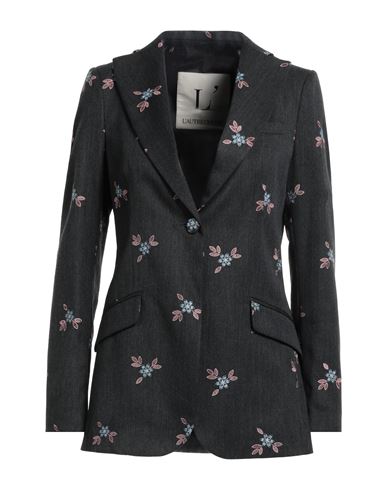 L'autre Chose L' Autre Chose Woman Suit Jacket Lead Size 8 Polyester, Wool In Grey