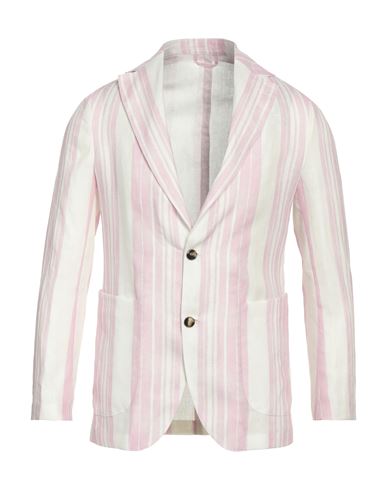Giampaolo Man Suit Jacket Pink Size 34 Linen