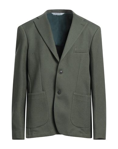 Bottega Martinese Man Suit Jacket Military Green Size 38 Cotton
