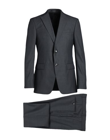 Z Zegna Man Suit Lead Size 44 Wool, Silk In Grey