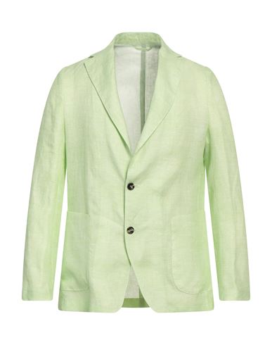 Giampaolo Man Suit Jacket Light Green Size 38 Linen