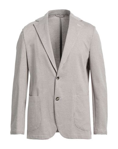 Giampaolo Man Suit Jacket Brown Size 36 Cotton In Beige