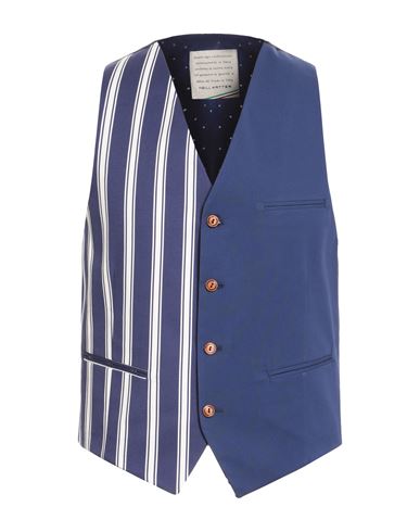 Neill Katter Man Tailored Vest Bright Blue Size 38 Cotton, Elastane