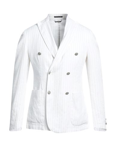 JEORDIE'S JEORDIE'S MAN SUIT JACKET WHITE SIZE 40 LINEN, COTTON, POLYESTER, ELASTANE