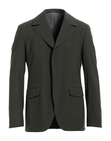 Canali Man Blazer Dark Green Size 44 Wool, Polyamide, Elastane