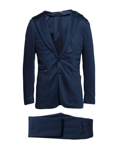 Canali Man Suit Navy Blue Size 40 Wool, Polyamide