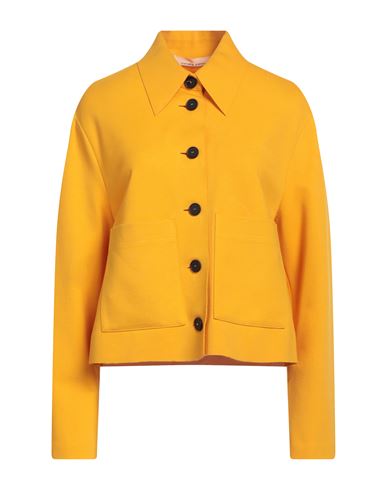 Liviana Conti Woman Blazer Ocher Size 6 Viscose, Polyamide, Elastane In Yellow