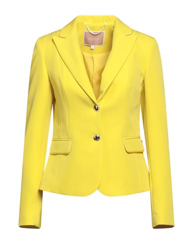 Kocca Woman Blazer Yellow Size 2 Polyester, Elastane, Acetate, Polybutylene