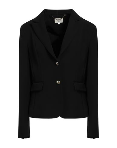 Kocca Woman Blazer Black Size 12 Polyester, Elastane, Acetate, Polybutylene