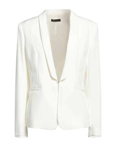 Hanita Woman Suit Jacket White Size 10 Polyester, Elastane
