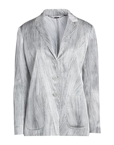 Kiton Woman Suit Jacket White Size 8 Silk