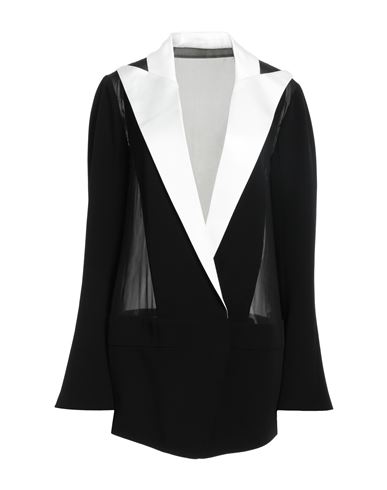Balmain Woman Blazer Black Size 6 Viscose, Silk