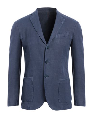 Santaniello Man Suit Jacket Navy Blue Size 38 Cotton