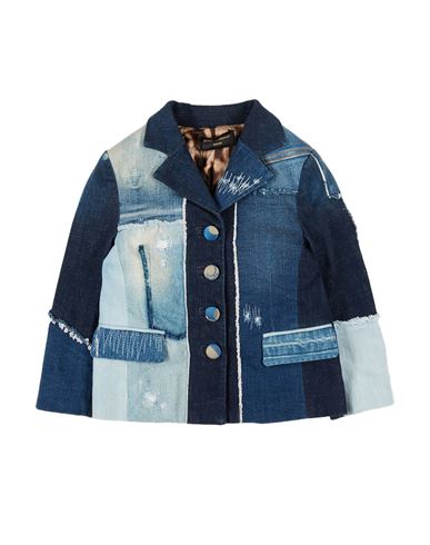 Dolce & Gabbana Babies'  Toddler Girl Blazer Blue Size 7 Cotton, Elastane