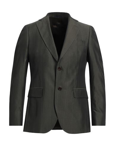 Tombolini Man Suit Jacket Dark Green Size 42 Cotton