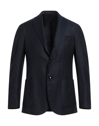 Barba Napoli Man Suit Jacket Midnight Blue Size 38 Virgin Wool
