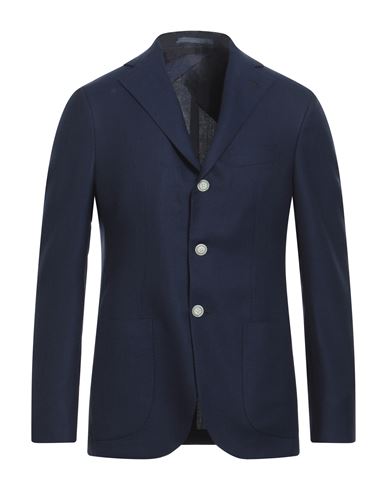 Barba Napoli Man Suit Jacket Midnight Blue Size 40 Virgin Wool