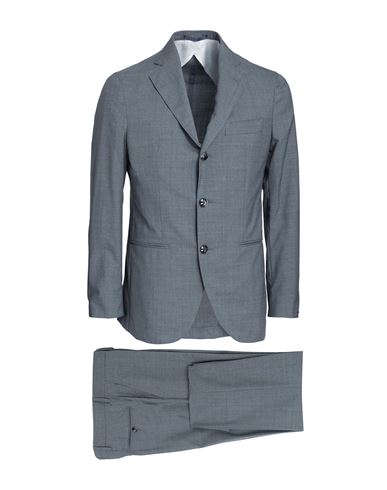 Shop Barba Napoli Man Suit Lead Size 42 Virgin Wool In Grey
