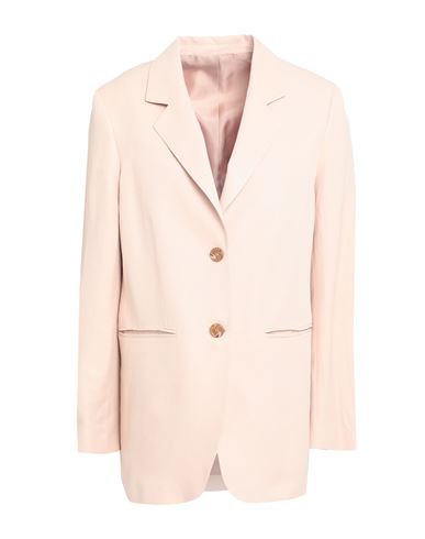 Arket Woman Blazer Blush Size 14 Viscose, Linen In Pink
