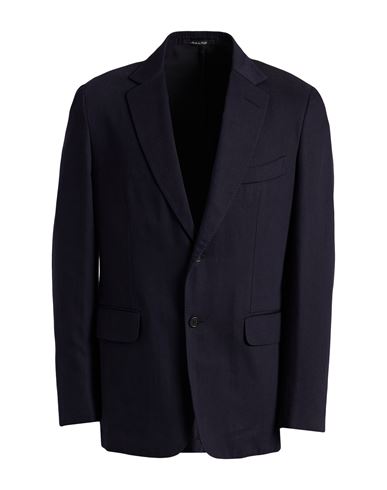 Dunhill Man Suit Jacket Navy Blue Size 46 Cotton