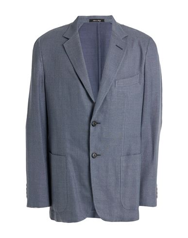 Dunhill Man Blazer Grey Size 48 Wool, Mulberry Silk, Linen