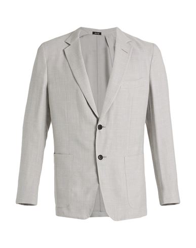 Dunhill Man Blazer Light Grey Size 42 Wool, Mulberry Silk, Linen