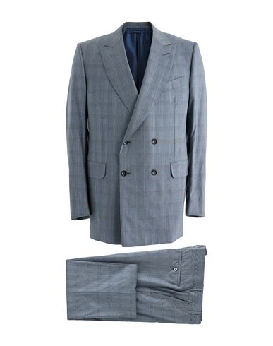 Dunhill Man Suit Pastel Blue Size 46 Wool