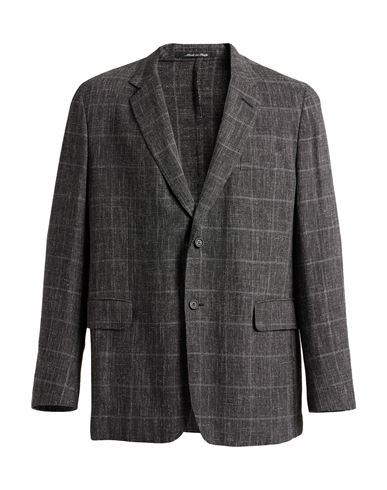 Dunhill Man Blazer Steel Grey Size 50 Wool, Cotton, Linen