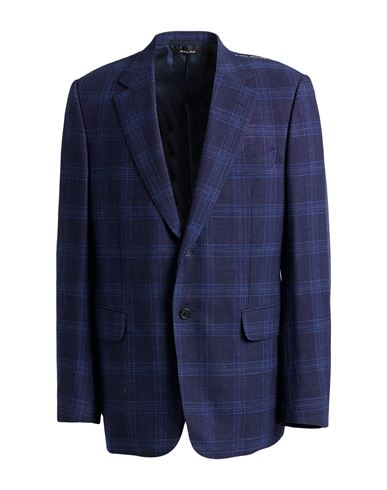 Dunhill Man Blazer Navy Blue Size 46 Wool, Mulberry Silk, Linen